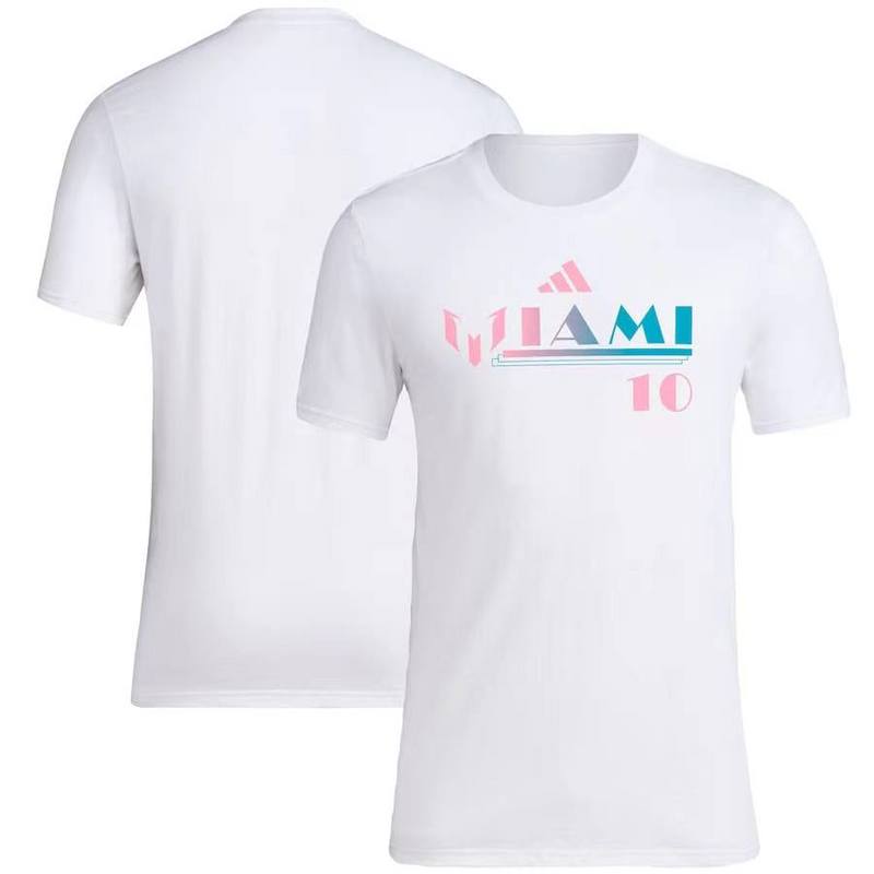 AAA Quality Inter Miami 23/24 Miami 10 White T-Shirt